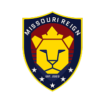 Yello and blue Missouri Reign crest.