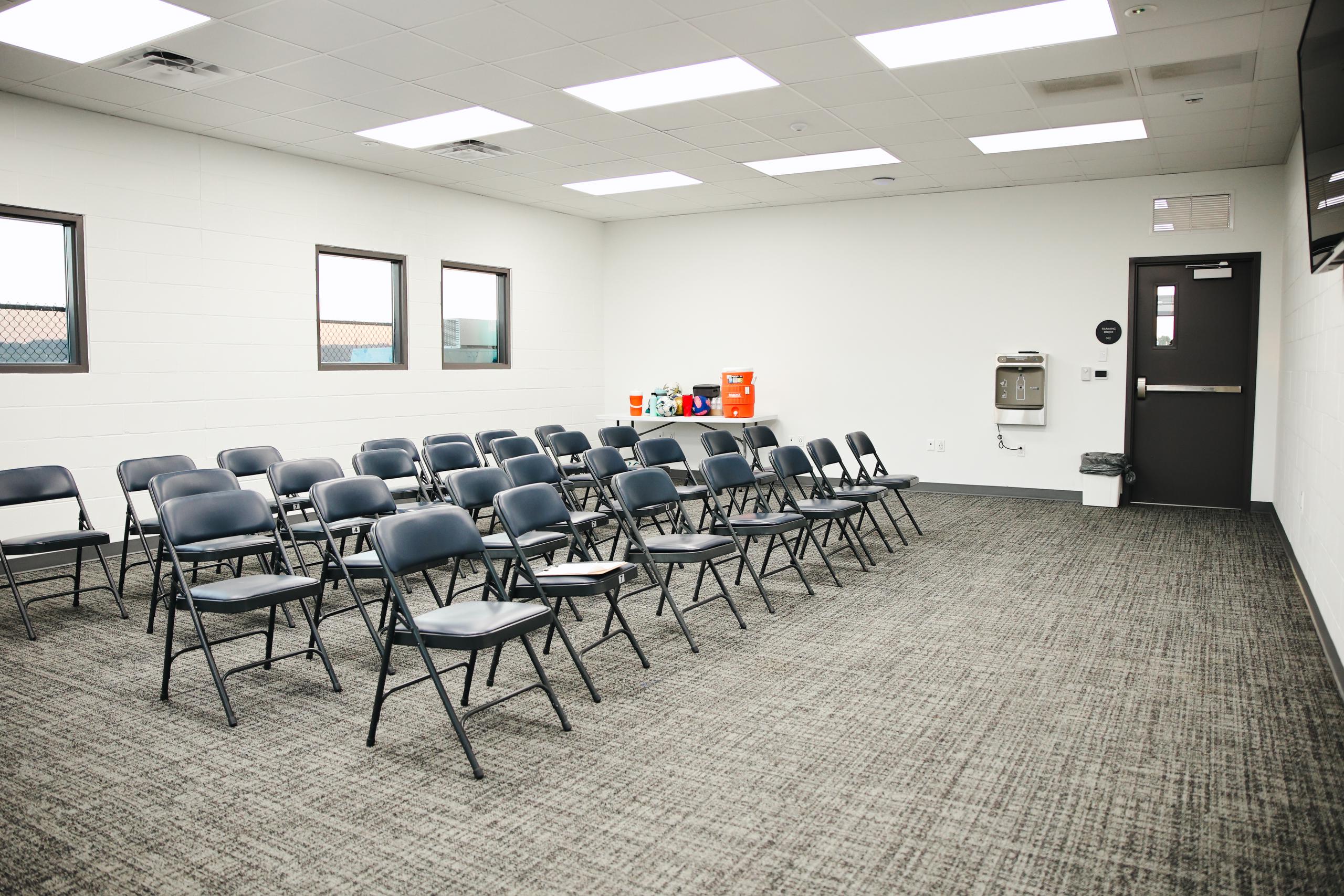 View inside the academy building.