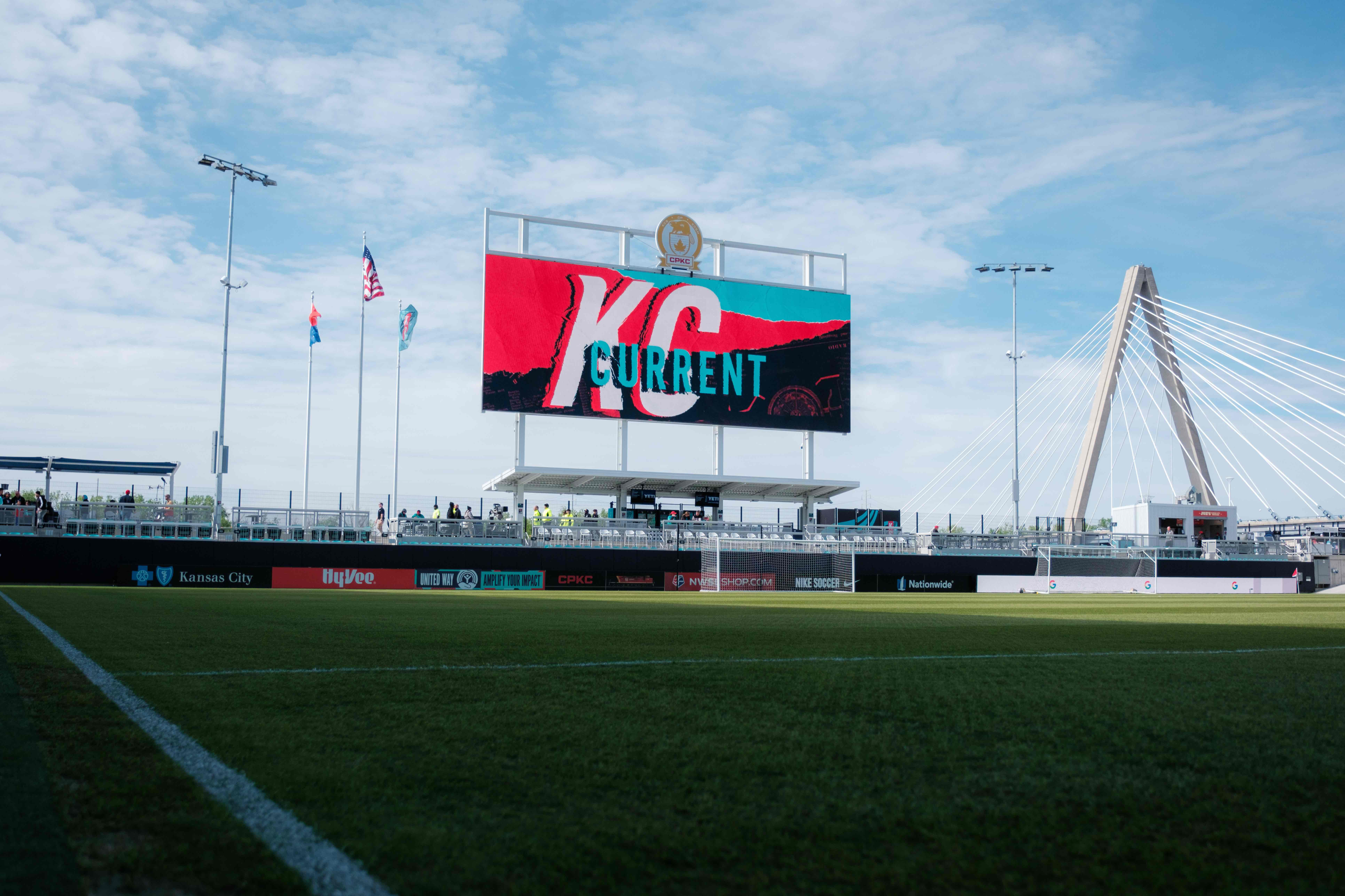 View of North goal from on the pitch.