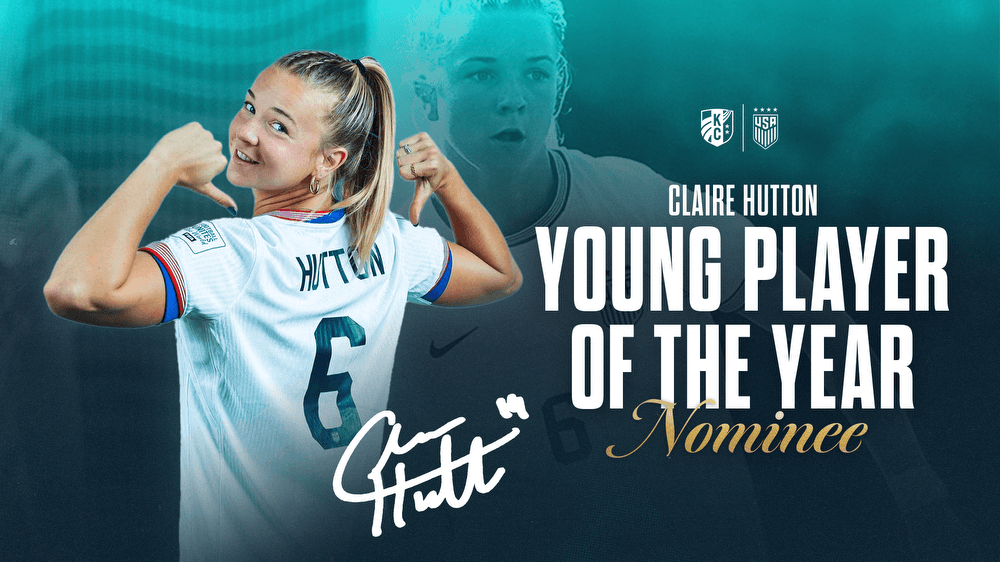 Kansas City Current midfielder Claire Hutton named finalist for   U.S. Soccer Young Female Player of the Year - Vote Now! Kansas City Current