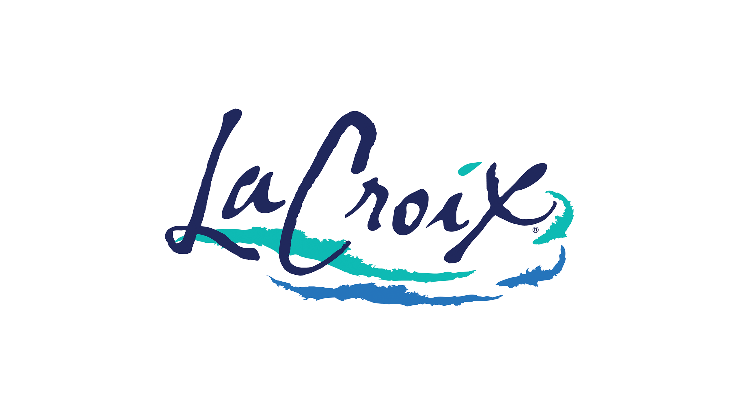 LaCroix Logo, with a green and blue wave