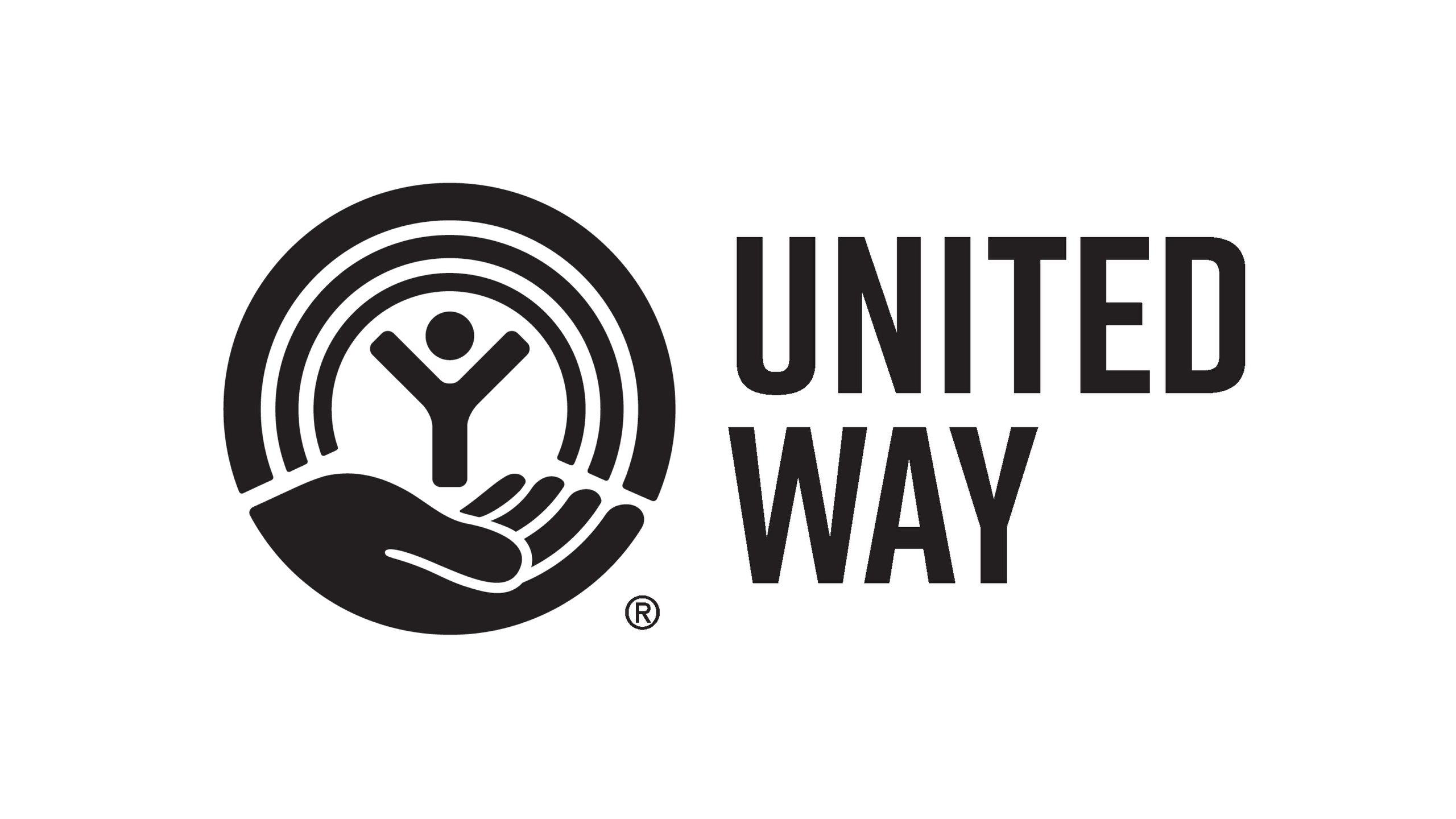 A black graphic logo for UnitedWay partner.