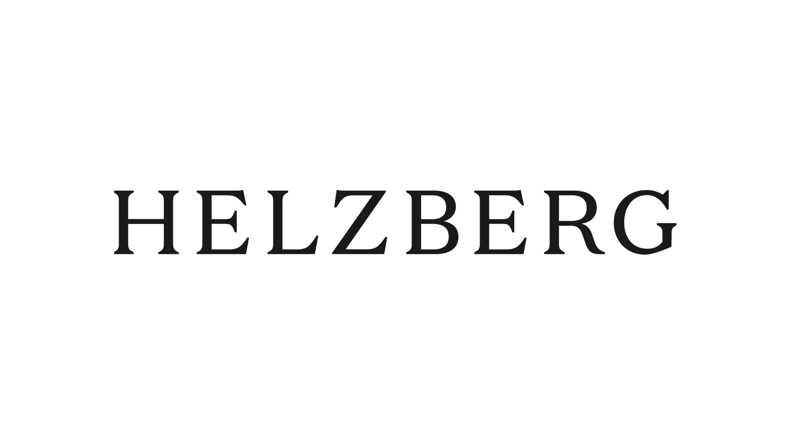 A black graphic logo for Helzberg partner.