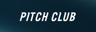 A graphic with text that says Pitch Club representing a button.