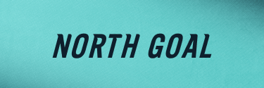 A graphic with text that says North Goal representing a button.